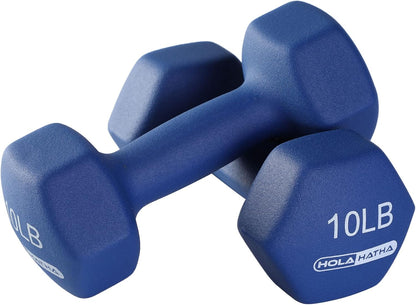 1, 2 and 3 lb Neoprene Dumbbell Strength Training Weight Set with Rack