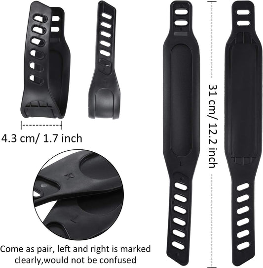 2 Pairs Stationary Bike Pedal Straps, Universal Fit, 1.7 x 12 in | Adjustable Buckle, Non Slip Grip for Exercise Cycle Home or Gym, Secure Foot Hold