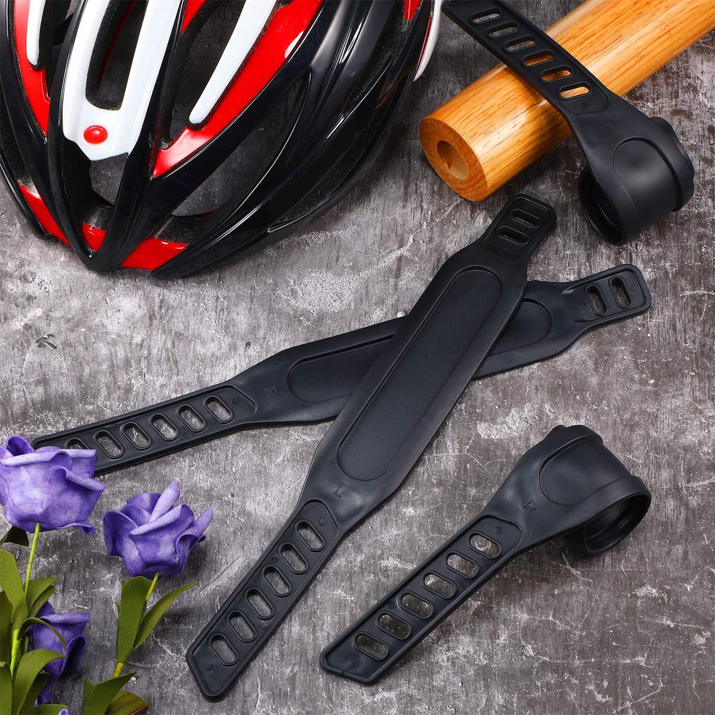 2 Pairs Stationary Bike Pedal Straps, Universal Fit, 1.7 x 12 in | Adjustable Buckle, Non Slip Grip for Exercise Cycle Home or Gym, Secure Foot Hold