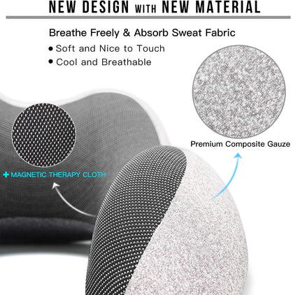MLVOC Airplane Travel Neck Pillow for Sleeping, 3D-Eye Mask & Earplugs Kit