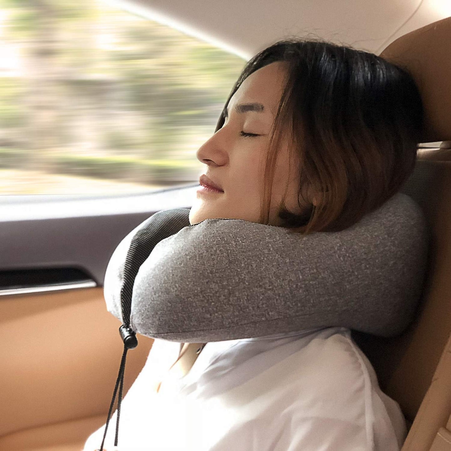 MLVOC Airplane Travel Neck Pillow for Sleeping, 3D-Eye Mask & Earplugs Kit