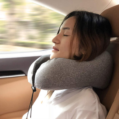 MLVOC Airplane Travel Neck Pillow for Sleeping, 3D-Eye Mask & Earplugs Kit