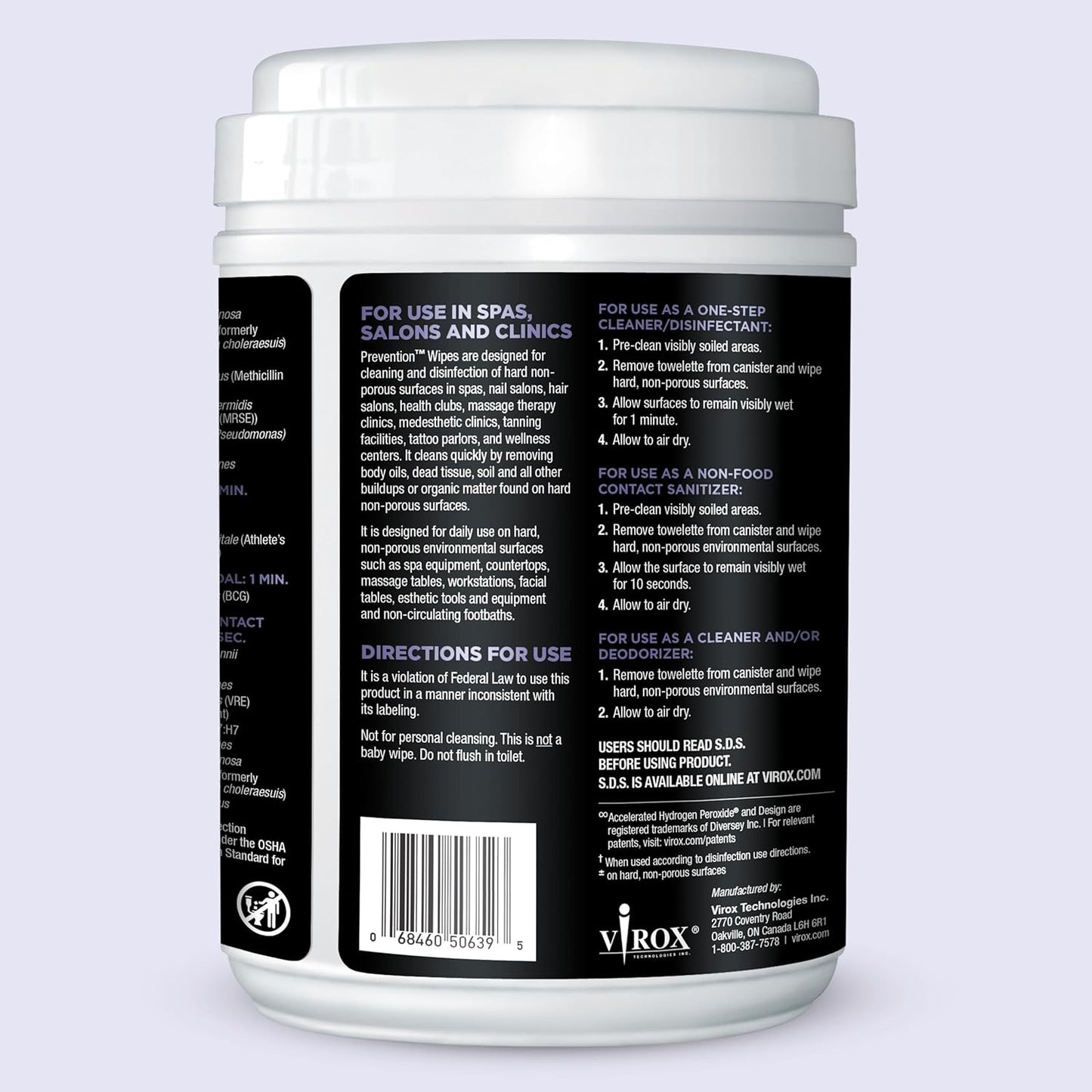 All Purpose Disinfectant Wipes – Canister of Cleaning Wipes for Salons, Spas, Wellness Centers and Yoga Studios – Hospital Grade Surface Sanitizing – 160 Count