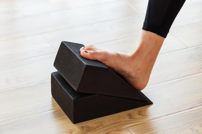 Yoga Foam Wedge Blocks (Pair) Soft Wrist Wedge, Supportive Foot Exercise Accessories, For Balance, Strength, Stretch, Pilates, Fitness, Squat, Pushup, Plank, EVA Riser Block