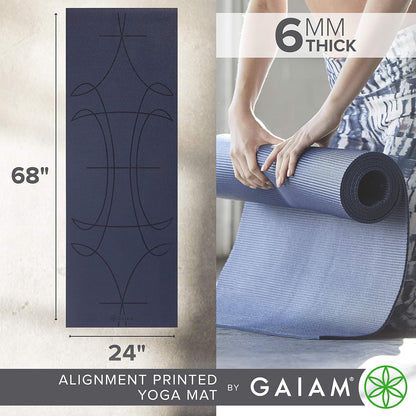 Premium Yoga Mat, 6mm Thick Print Mat | Premium 6mm thick cushioning for joint support. Non-slip print design for yoga, Pilates & floor workouts.