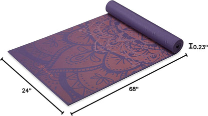 Premium Yoga Mat, 6mm Thick Print Mat | Premium 6mm thick cushioning for joint support. Non-slip print design for yoga, Pilates & floor workouts.