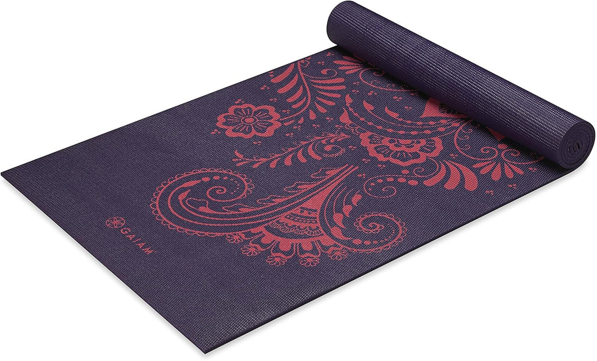 Premium Yoga Mat, 6mm Thick Print Mat | Premium 6mm thick cushioning for joint support. Non-slip print design for yoga, Pilates & floor workouts.
