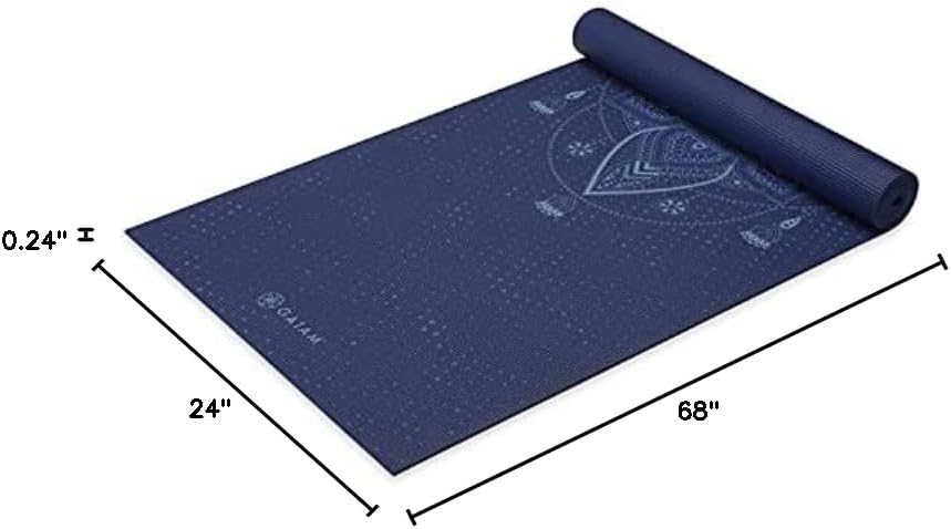 Premium Yoga Mat, 6mm Thick Print Mat | Premium 6mm thick cushioning for joint support. Non-slip print design for yoga, Pilates & floor workouts.
