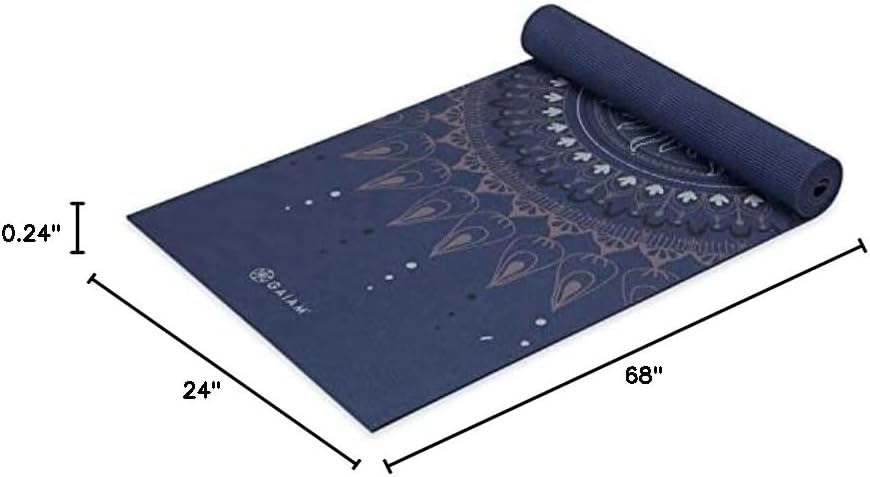 Premium Yoga Mat, 6mm Thick Print Mat | Premium 6mm thick cushioning for joint support. Non-slip print design for yoga, Pilates & floor workouts.