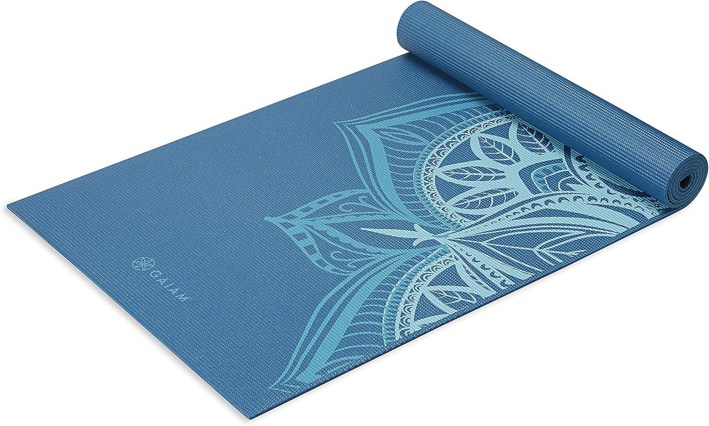 Premium Yoga Mat, 6mm Thick Print Mat | Premium 6mm thick cushioning for joint support. Non-slip print design for yoga, Pilates & floor workouts.