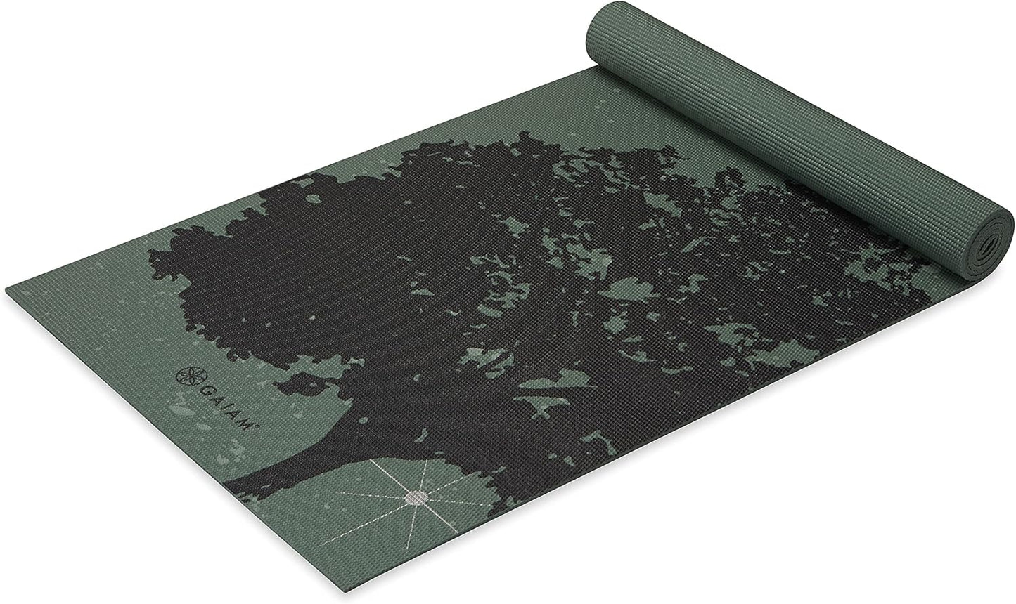 Premium Yoga Mat, 6mm Thick Print Mat | Premium 6mm thick cushioning for joint support. Non-slip print design for yoga, Pilates & floor workouts.