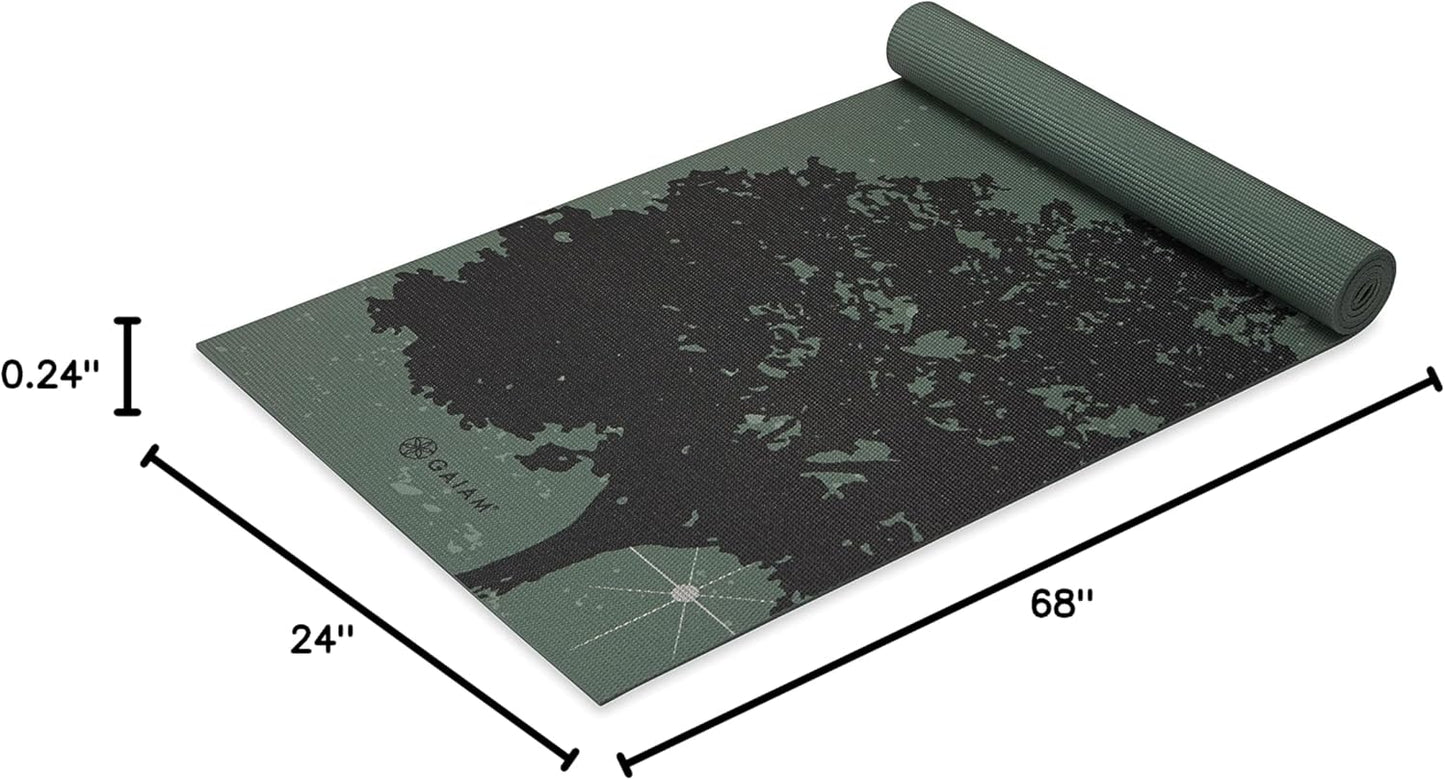 Premium Yoga Mat, 6mm Thick Print Mat | Premium 6mm thick cushioning for joint support. Non-slip print design for yoga, Pilates & floor workouts.