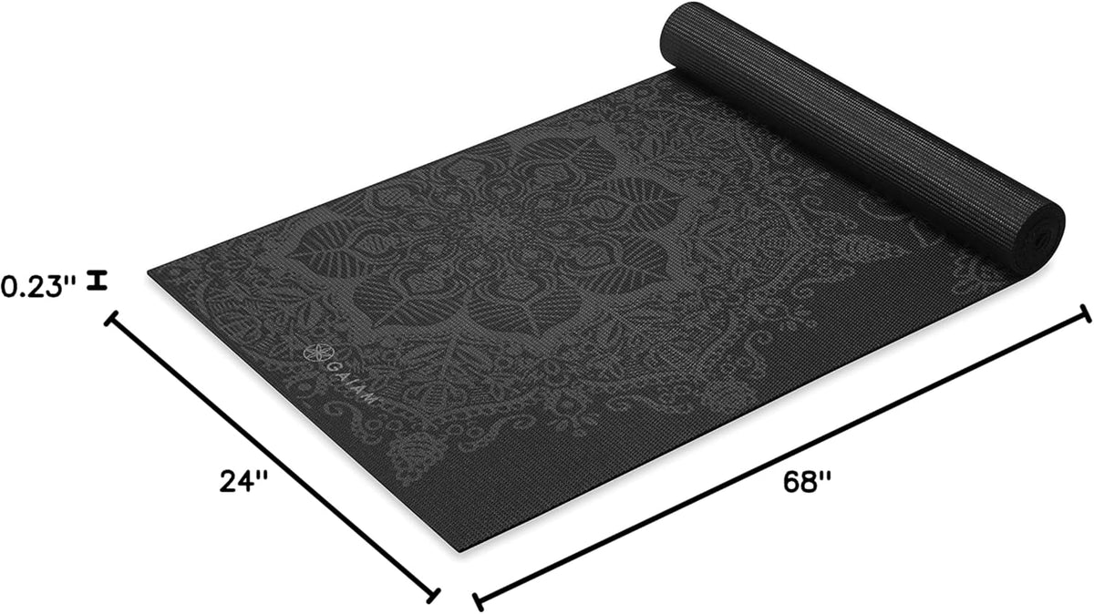 Premium Yoga Mat, 6mm Thick Print Mat | Premium 6mm thick cushioning for joint support. Non-slip print design for yoga, Pilates & floor workouts.