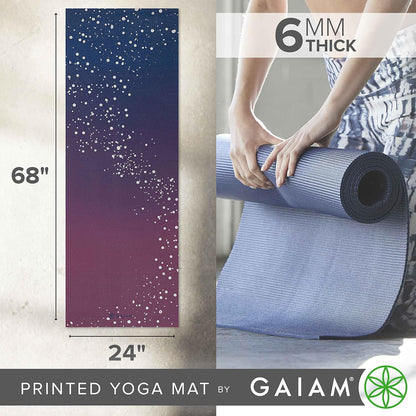 Premium Yoga Mat, 6mm Thick Print Mat | Premium 6mm thick cushioning for joint support. Non-slip print design for yoga, Pilates & floor workouts.