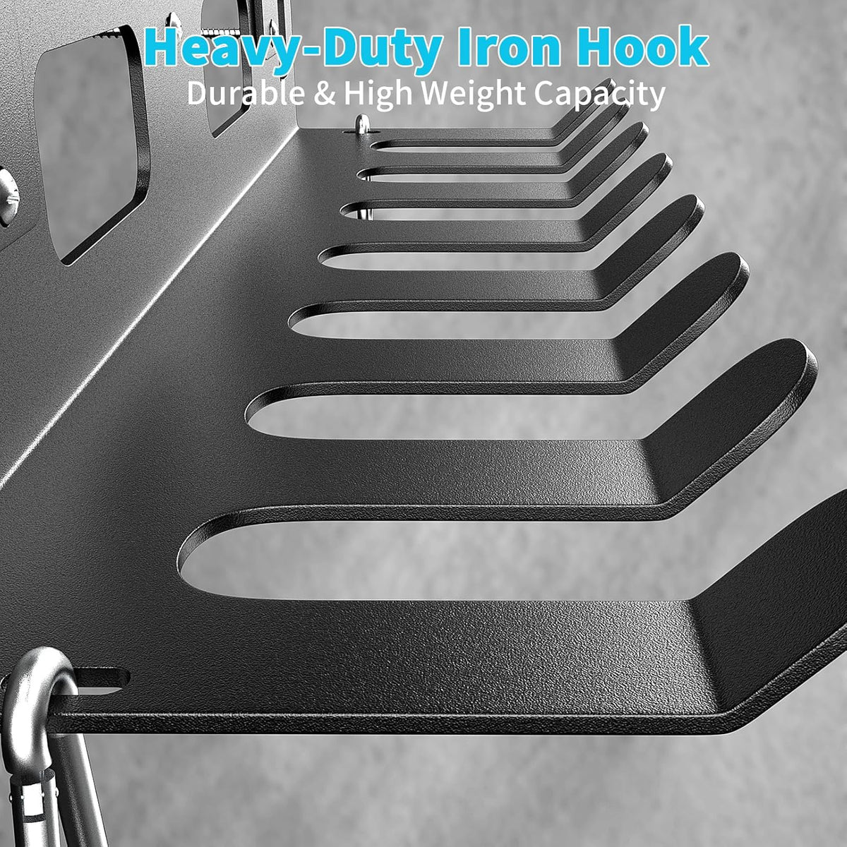 Multi-Purpose Gym Equipment Storage Rack for Resistance Bands - Gym Wall Storage for Exercise Bands, Yoga mat, Jump Ropes, Weight Belts, Straps, Hula Hoop (Black White)