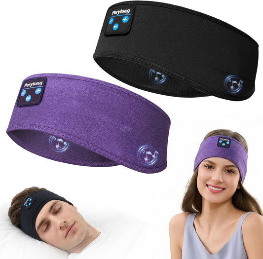 2 Pack Sleep Headphones, Sleeping Headphones | Bluetooth Headband with Ultra-Thin HD Stereo Speaker, Wireless Headphone for Sports, Insomnia, Yoga, Air Travel, Meditation