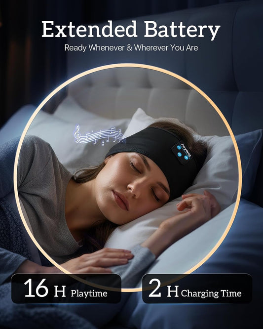 2 Pack Sleep Headphones, Sleeping Headphones | Bluetooth Headband with Ultra-Thin HD Stereo Speaker, Wireless Headphone for Sports, Insomnia, Yoga, Air Travel, Meditation