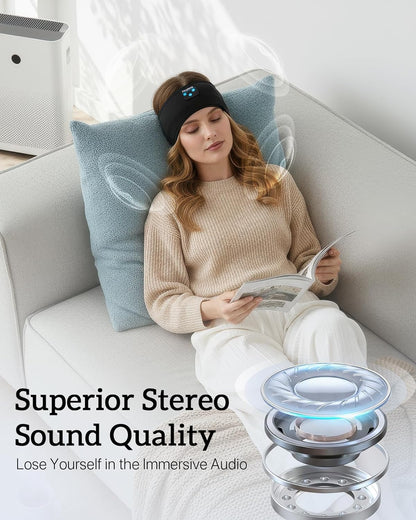 2 Pack Sleep Headphones, Sleeping Headphones | Bluetooth Headband with Ultra-Thin HD Stereo Speaker, Wireless Headphone for Sports, Insomnia, Yoga, Air Travel, Meditation