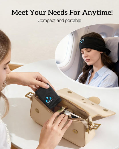2 Pack Sleep Headphones, Sleeping Headphones | Bluetooth Headband with Ultra-Thin HD Stereo Speaker, Wireless Headphone for Sports, Insomnia, Yoga, Air Travel, Meditation