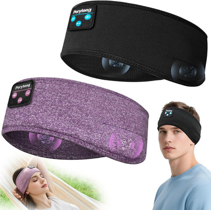 2 Pack Sleep Headphones, Sleeping Headphones | Bluetooth Headband with Ultra-Thin HD Stereo Speaker, Wireless Headphone for Sports, Insomnia, Yoga, Air Travel, Meditation