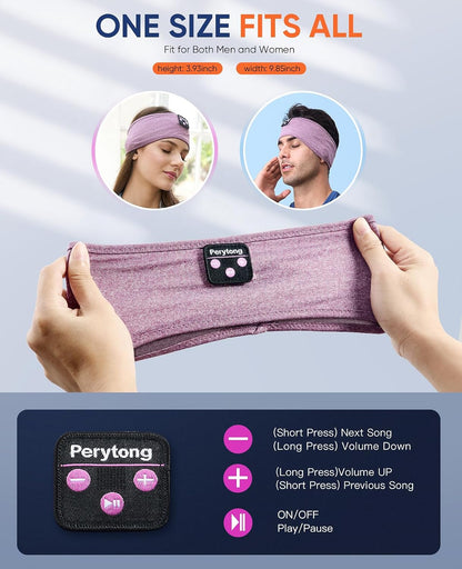 2 Pack Sleep Headphones, Sleeping Headphones | Bluetooth Headband with Ultra-Thin HD Stereo Speaker, Wireless Headphone for Sports, Insomnia, Yoga, Air Travel, Meditation