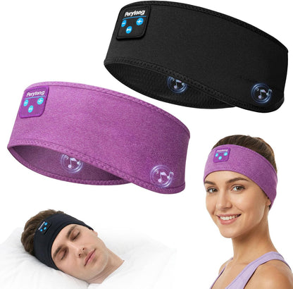 2 Pack Sleep Headphones, Sleeping Headphones | Bluetooth Headband with Ultra-Thin HD Stereo Speaker, Wireless Headphone for Sports, Insomnia, Yoga, Air Travel, Meditation