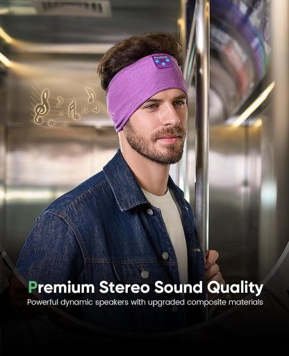 2 Pack Sleep Headphones, Sleeping Headphones | Bluetooth Headband with Ultra-Thin HD Stereo Speaker, Wireless Headphone for Sports, Insomnia, Yoga, Air Travel, Meditation