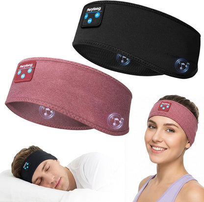 2 Pack Sleep Headphones, Sleeping Headphones | Bluetooth Headband with Ultra-Thin HD Stereo Speaker, Wireless Headphone for Sports, Insomnia, Yoga, Air Travel, Meditation