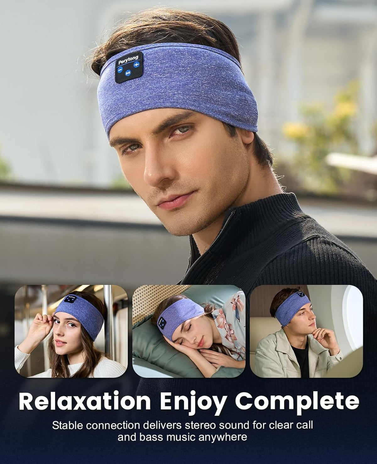 2 Pack Sleep Headphones, Sleeping Headphones | Bluetooth Headband with Ultra-Thin HD Stereo Speaker, Wireless Headphone for Sports, Insomnia, Yoga, Air Travel, Meditation