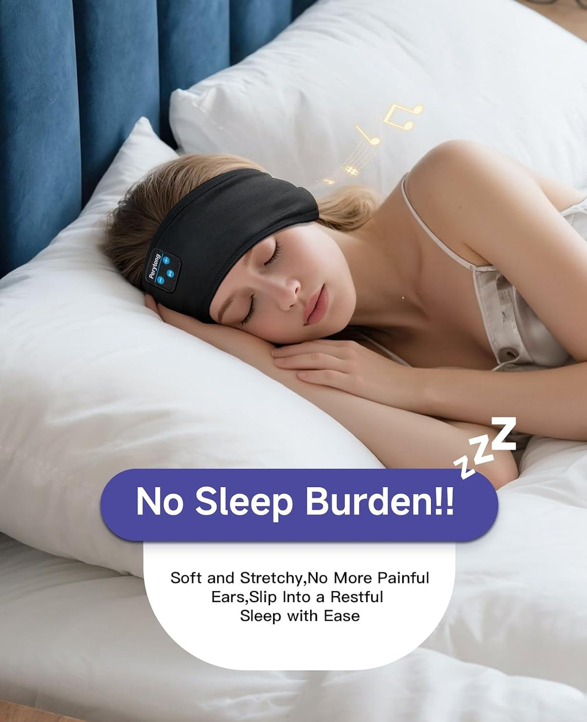 2 Pack Sleep Headphones, Sleeping Headphones | Bluetooth Headband with Ultra-Thin HD Stereo Speaker, Wireless Headphone for Sports, Insomnia, Yoga, Air Travel, Meditation