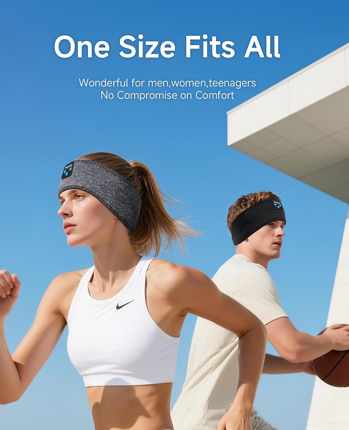 2 Pack Sleep Headphones, Sleeping Headphones | Bluetooth Headband with Ultra-Thin HD Stereo Speaker, Wireless Headphone for Sports, Insomnia, Yoga, Air Travel, Meditation