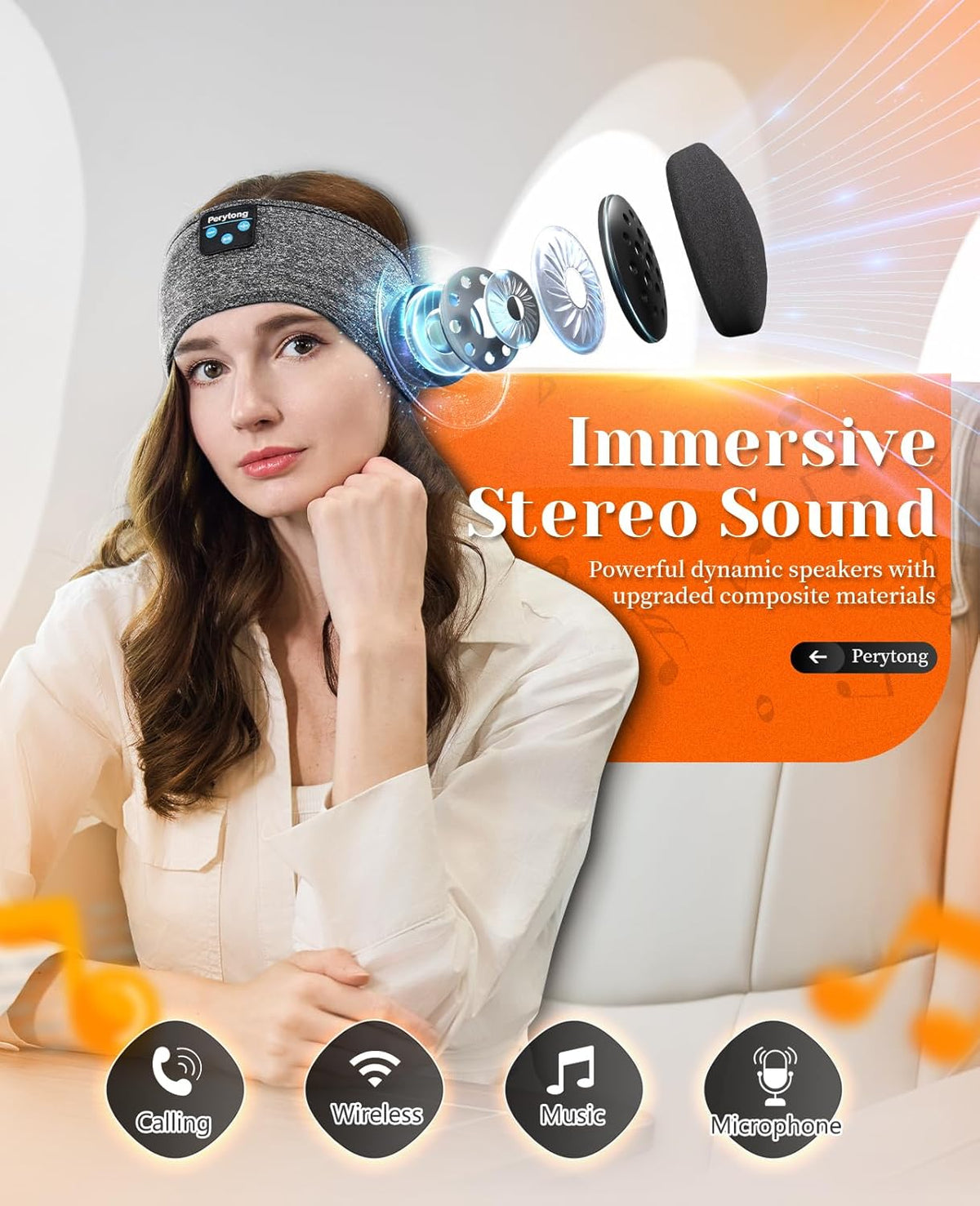 2 Pack Sleep Headphones, Sleeping Headphones | Bluetooth Headband with Ultra-Thin HD Stereo Speaker, Wireless Headphone for Sports, Insomnia, Yoga, Air Travel, Meditation
