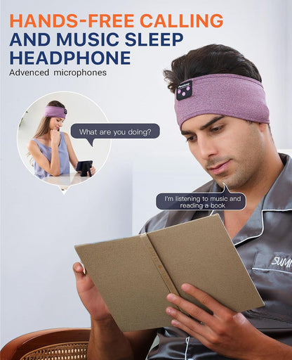 2 Pack Sleep Headphones, Sleeping Headphones | Bluetooth Headband with Ultra-Thin HD Stereo Speaker, Wireless Headphone for Sports, Insomnia, Yoga, Air Travel, Meditation