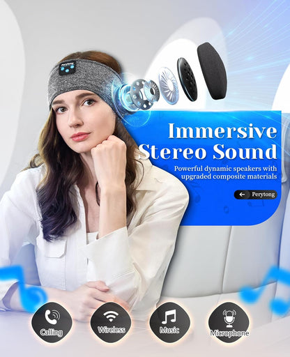 2 Pack Sleep Headphones, Sleeping Headphones | Bluetooth Headband with Ultra-Thin HD Stereo Speaker, Wireless Headphone for Sports, Insomnia, Yoga, Air Travel, Meditation
