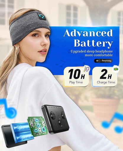 2 Pack Sleep Headphones, Sleeping Headphones | Bluetooth Headband with Ultra-Thin HD Stereo Speaker, Wireless Headphone for Sports, Insomnia, Yoga, Air Travel, Meditation