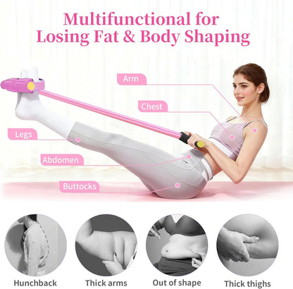 Pedal Resistance Bands with Handles, Upgrade 6-Tubes Elastic Bands for Exercise, Natural Rubber Foot Pedal Resistance Bands, Multifunction Fitness Bands for Abdomen, Waist, Arm, Leg, Pilates