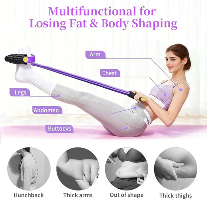 Pedal Resistance Bands with Handles, Upgrade 6-Tubes Elastic Bands for Exercise, Natural Rubber Foot Pedal Resistance Bands, Multifunction Fitness Bands for Abdomen, Waist, Arm, Leg, Pilates