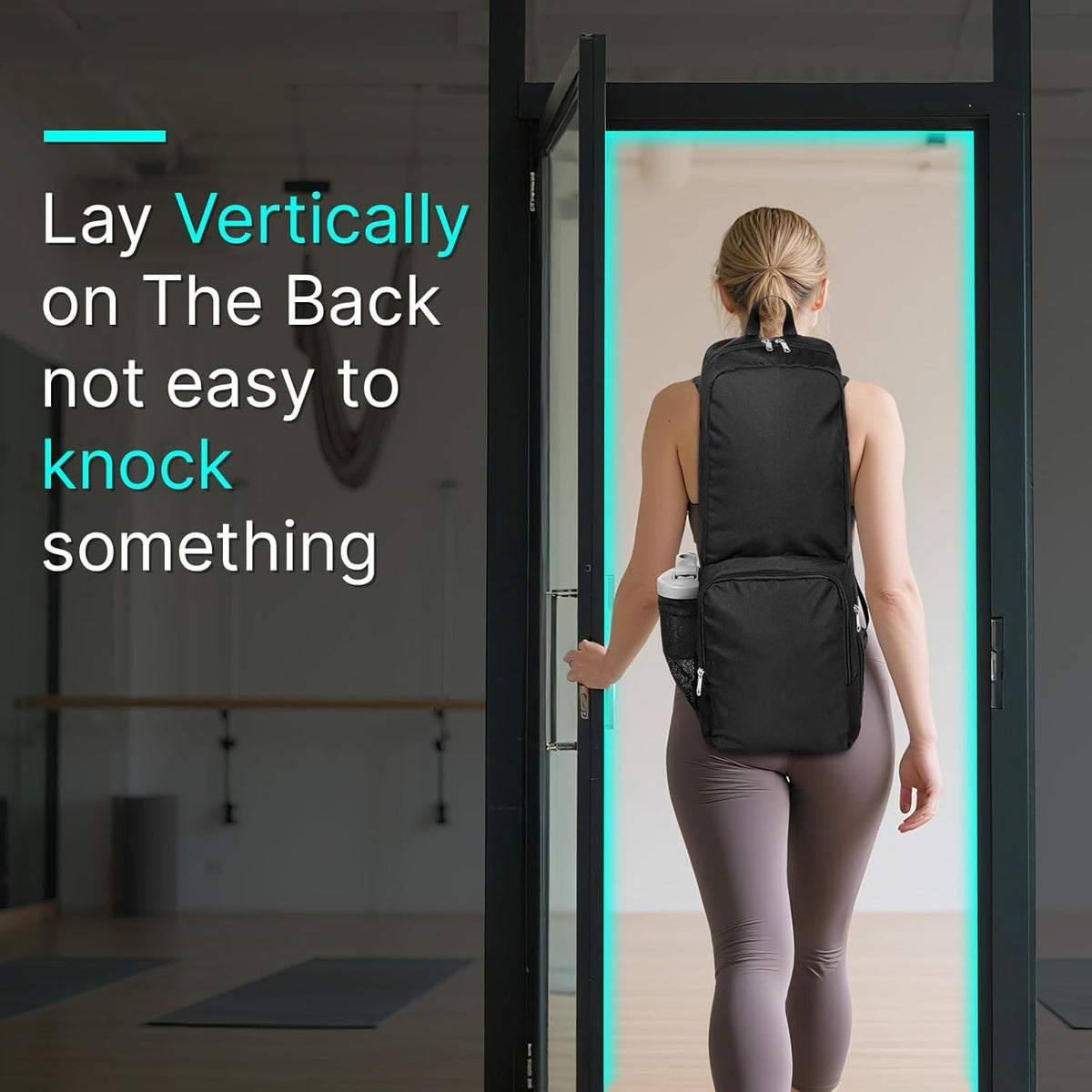 Yoga Mat Bag Carrier Zipper Closure Multi Functional Essential Pockets Exercise Yoga Mat Holder Backpack