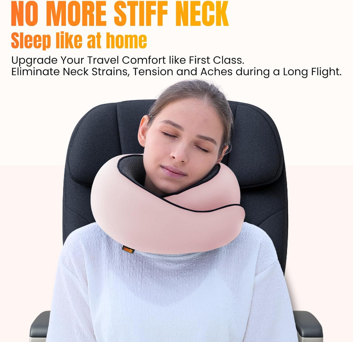 ™ Hooded Pro Travel Pillow - Memory Foam Neck Support Pillow for Airplane, Flight - Super-Soft Pure Cotton Fabric, Maximum Privacy & Light-Block Design, Lightweight Full Travel Kit - Dark Grey