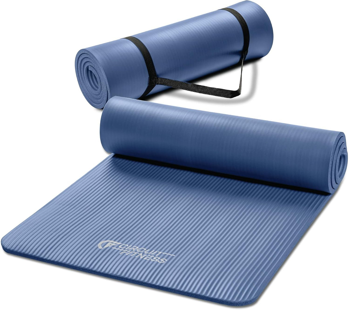 Circuit Fitness Non-Slip Multi-Purpose Exercise Yoga Mats with Carrying Strap Multi-Thickness, Multi-Color Options