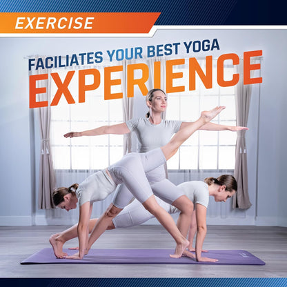 Circuit Fitness Non-Slip Multi-Purpose Exercise Yoga Mats with Carrying Strap Multi-Thickness, Multi-Color Options