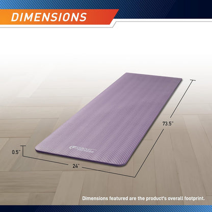 Circuit Fitness Non-Slip Multi-Purpose Exercise Yoga Mats with Carrying Strap Multi-Thickness, Multi-Color Options