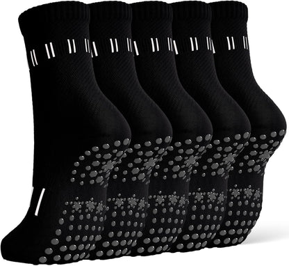 5 Pairs Pilates Socks Yoga Socks with Grips for Women Non Slip For Barre, Ballet, Dance, Home