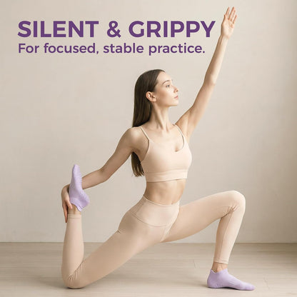 5 Pairs Pilates Socks Yoga Socks with Grips for Women Non Slip For Barre, Ballet, Dance, Home