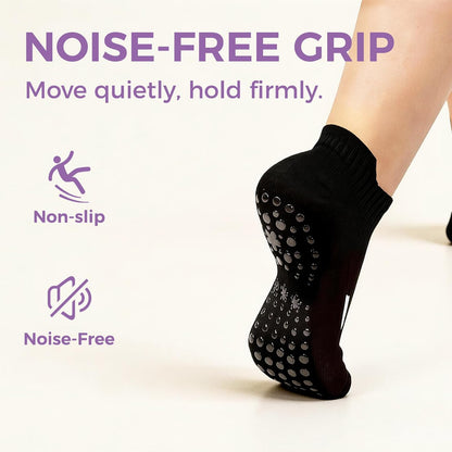 5 Pairs Pilates Socks Yoga Socks with Grips for Women Non Slip For Barre, Ballet, Dance, Home