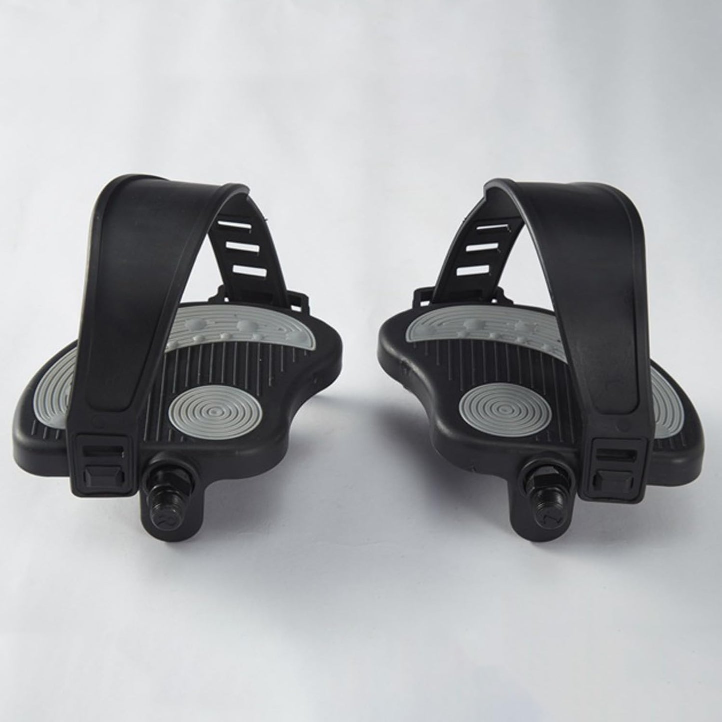 Exercise Bike Pedals with Straps, Stationary Recumbent Bike Pedals, 9/16" Thread for Spin Bike, Indoor Stationary Exercise Bike, Stationary Recumbent Bicycle Replacement Parts, Short Axis