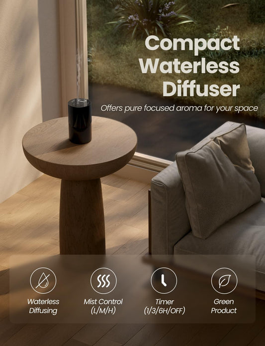 Waterless Essential Oil Diffuser Starter Kit with 4x10mL Hotel Scent Oils