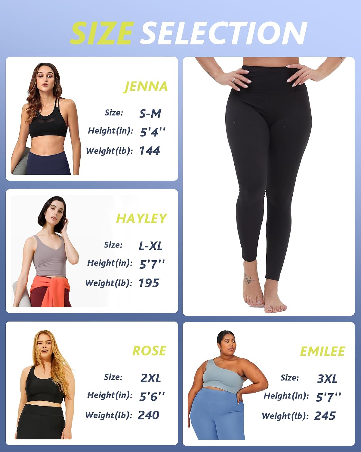 4 Pack Leggings for Women - High Waisted Tummy Control Yoga Pants for Workout Gym Black Leggings Plus Size Dance
