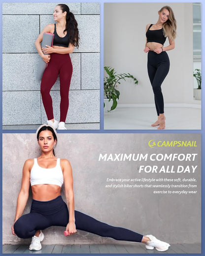 4 Pack Leggings for Women - High Waisted Tummy Control Yoga Pants for Workout Gym Black Leggings Plus Size Dance