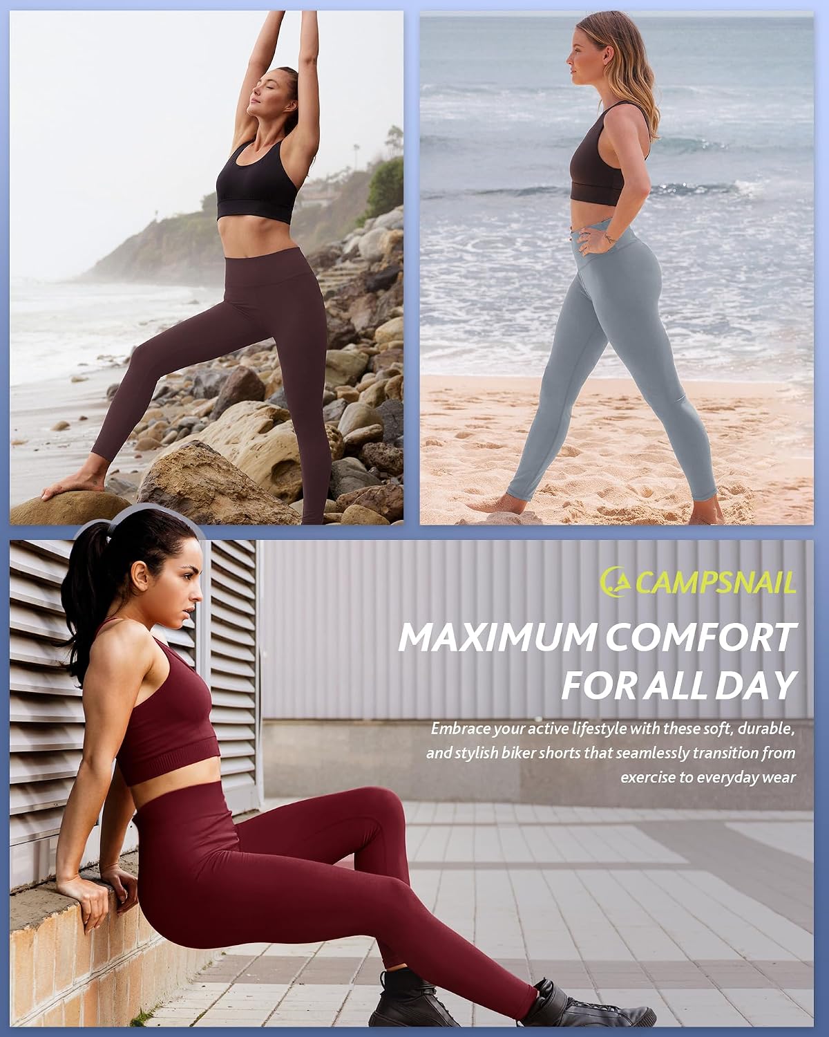 4 Pack Leggings for Women - High Waisted Tummy Control Yoga Pants for Workout Gym Black Leggings Plus Size Dance